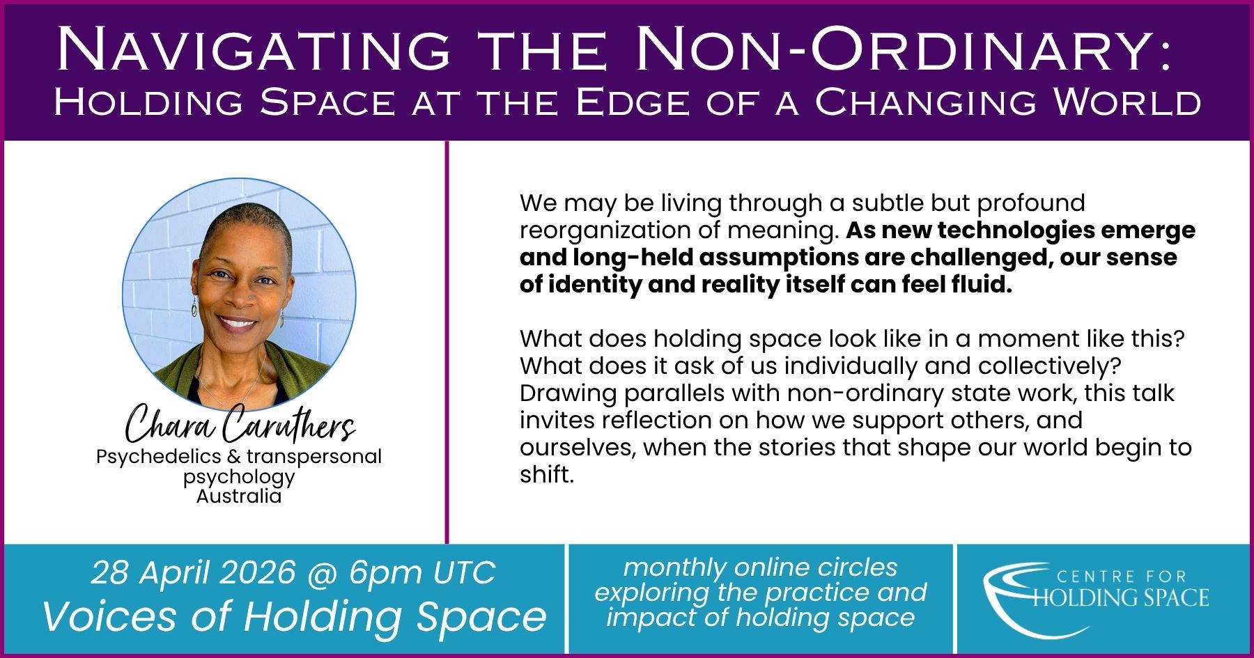 Voices of Holding Space – banner for sessions